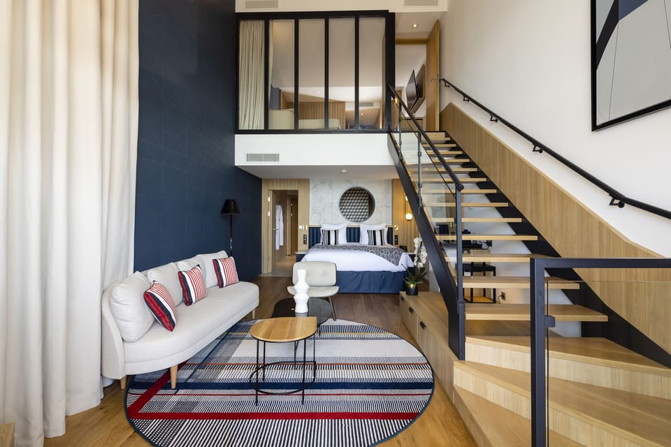 Superior Duplex, Sea View | Premium bedding, minibar, in-room safe, blackout drapes