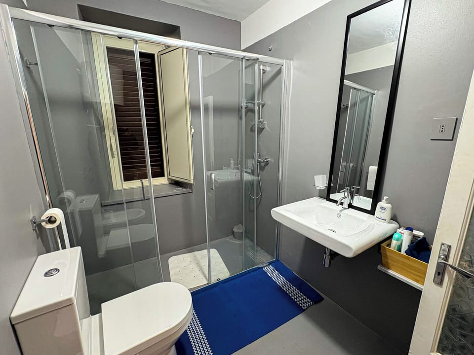 Double Room, 1 Double Bed | Bathroom | Shower, hair dryer, towels, soap