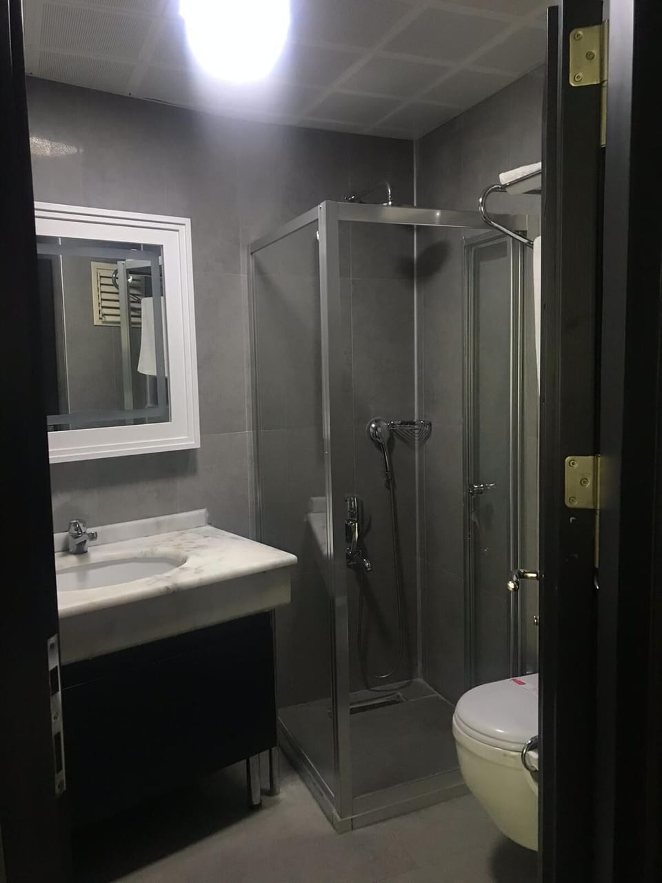 Towels, soap, shampoo, toilet paper