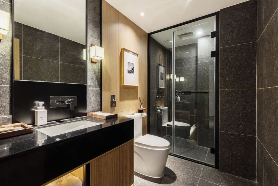 Standard Double Room, City View | Bathroom | Free toiletries, hair dryer, bathrobes, slippers