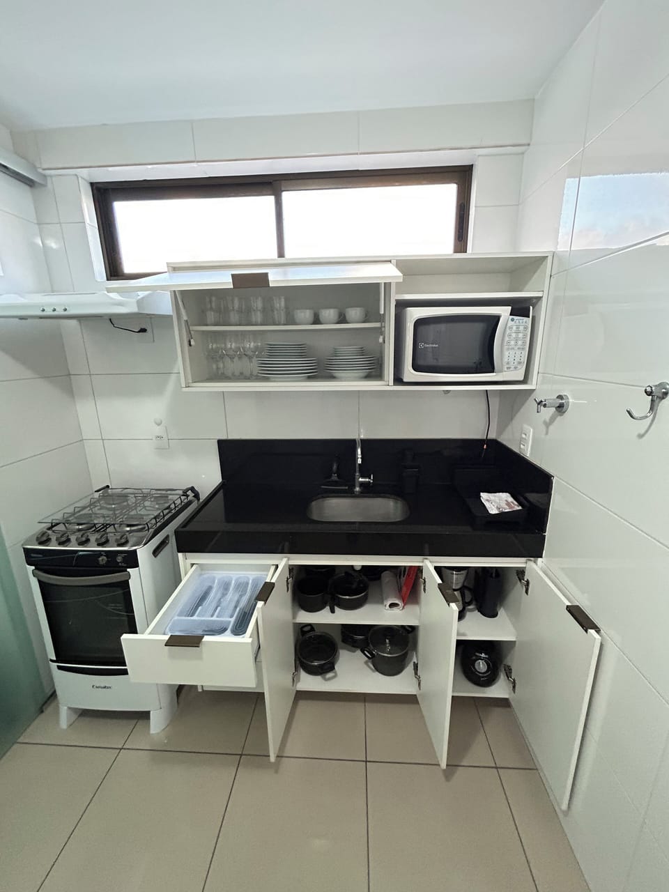 Apartment | Private kitchen | Fridge, microwave, cookware/dishes/utensils, dining tables