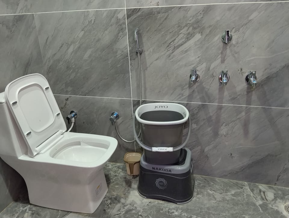 Slippers, towels, soap, shampoo