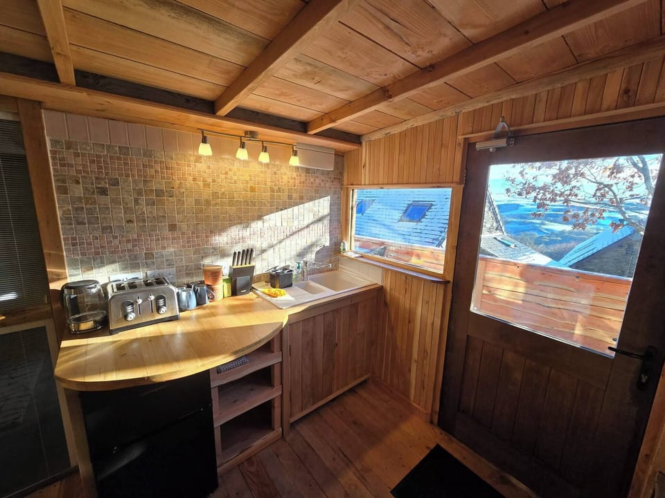 Cabin, 2 Bedrooms, Smoking, Balcony | Private kitchen