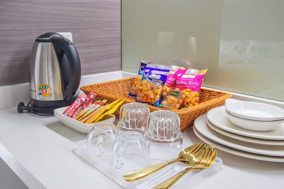 Shared microwave, electric kettle