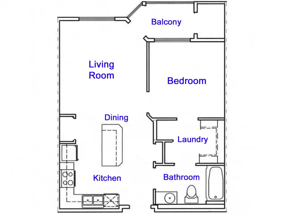 Deluxe Apartment, 1 King Bed with Sofa bed, Mountain View | Floor plan