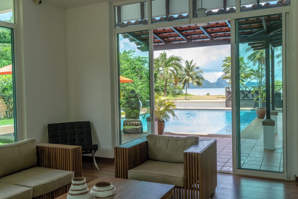 Luxury Villa, Private Pool, Sea View | Living area | 65-inch Smart TV with digital channels, Netflix, streaming services