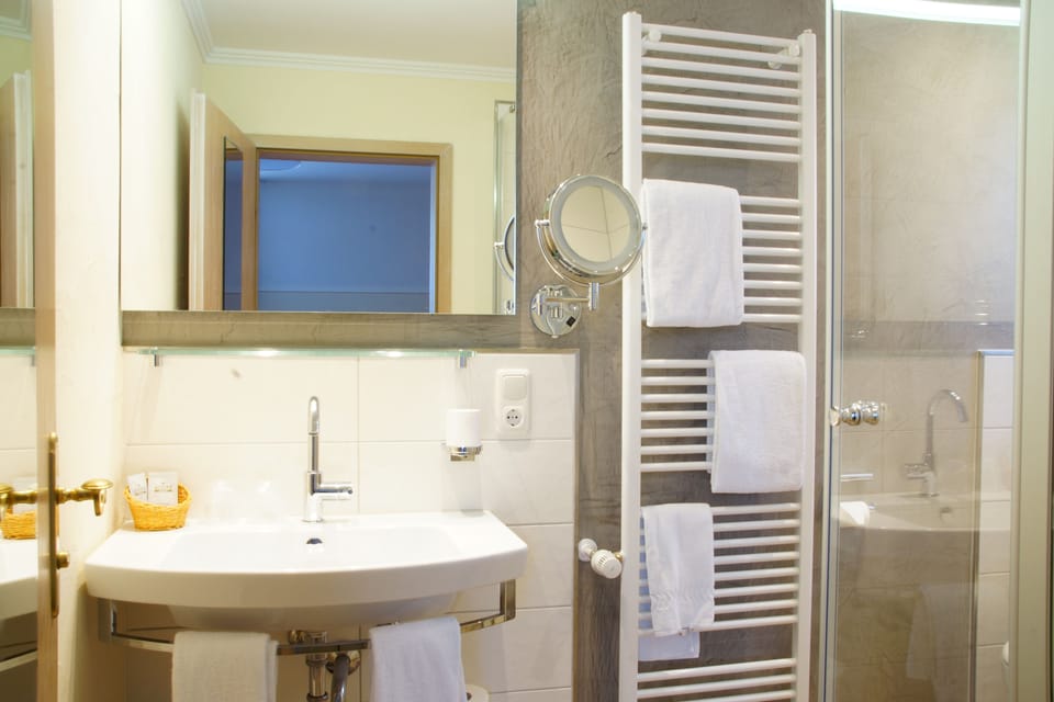 Free toiletries, hair dryer, towels