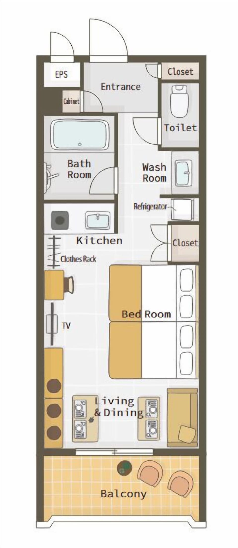 Apartment, Non Smoking | Iron/ironing board, WiFi (free)