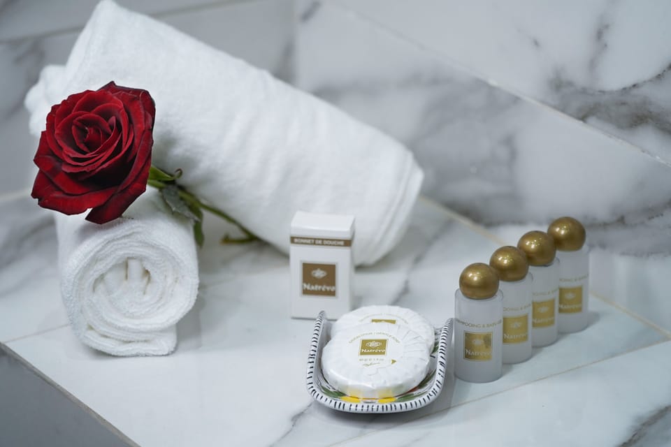 Suite, Sea View (Ambassadeur) | Bathroom | Bathtub, deep soaking tub, free toiletries, hair dryer