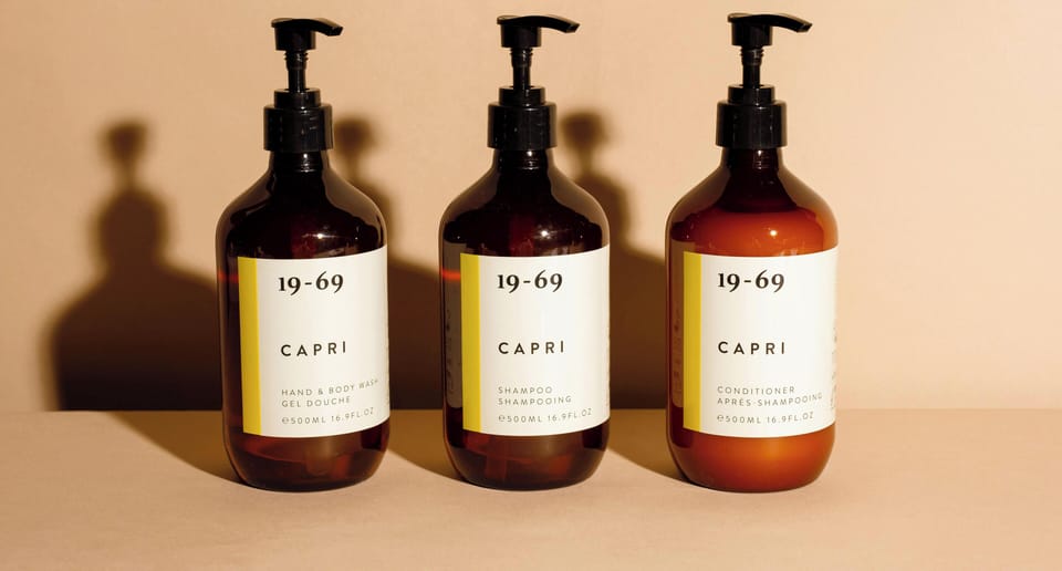 Eco-friendly toiletries, hair dryer, towels, soap