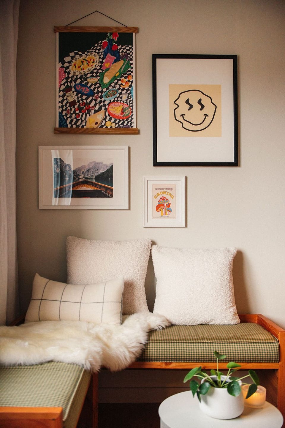 Hypo-allergenic bedding, desk, laptop workspace, iron/ironing board