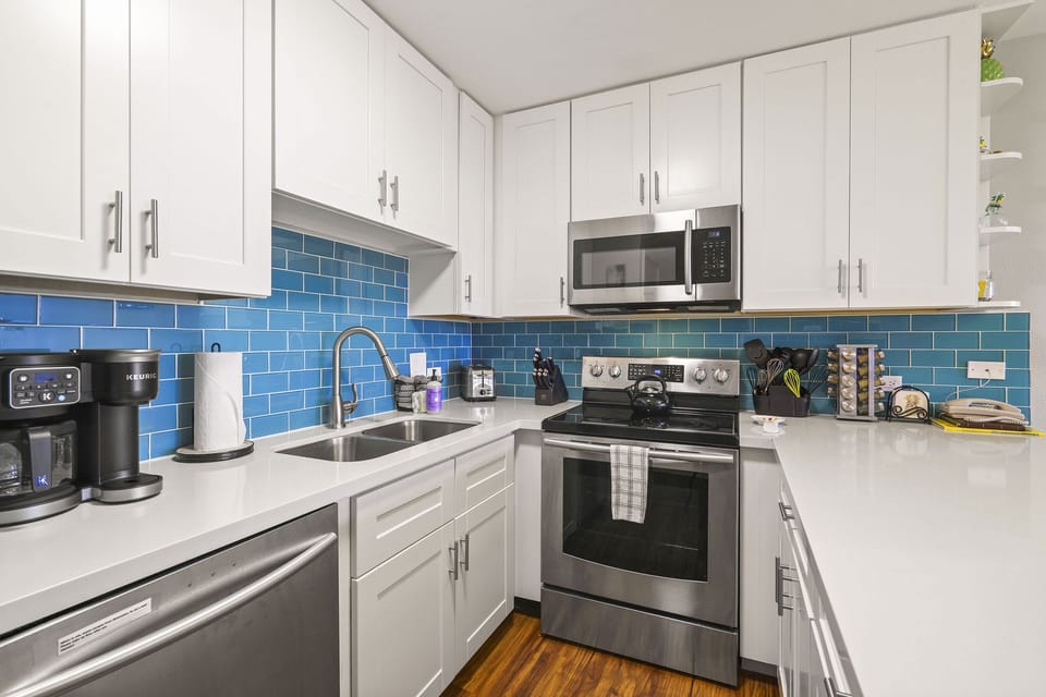 Condo, Multiple Beds, Balcony, Ocean View (Kamaole Sands 4-409) | Private kitchen | Coffee/tea maker, dining table