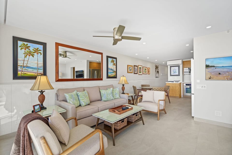 Condo, Multiple Beds, Balcony, Garden View (Mana Kai 304) | Living area