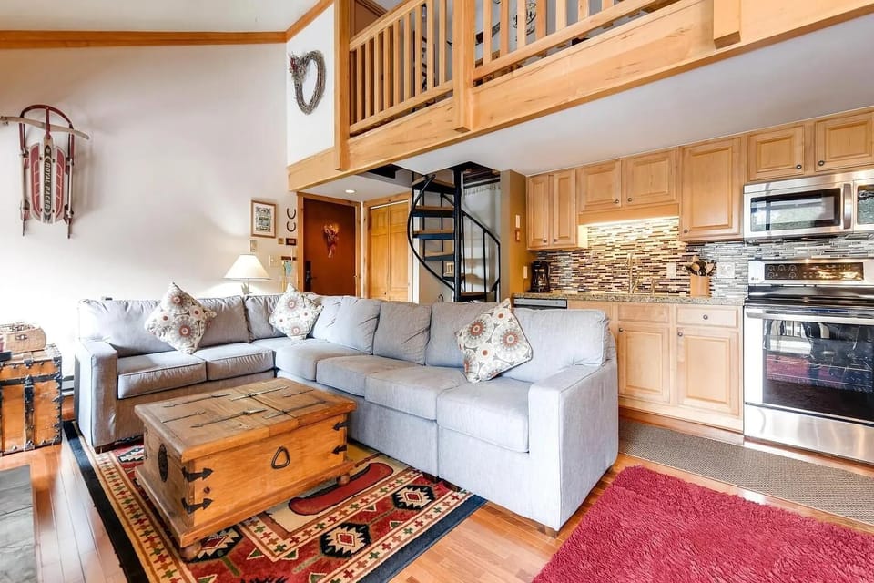 Condo, Multiple Beds, Mountain View (Wild Irishman 2 bed 1 and half bath W) | Living area | Fireplace