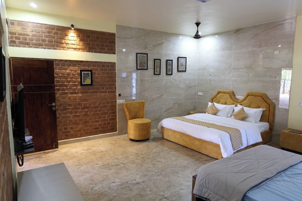 Luxury Quadruple Room, Patio, Courtyard View | Blackout drapes, iron/ironing board, free WiFi, bed sheets