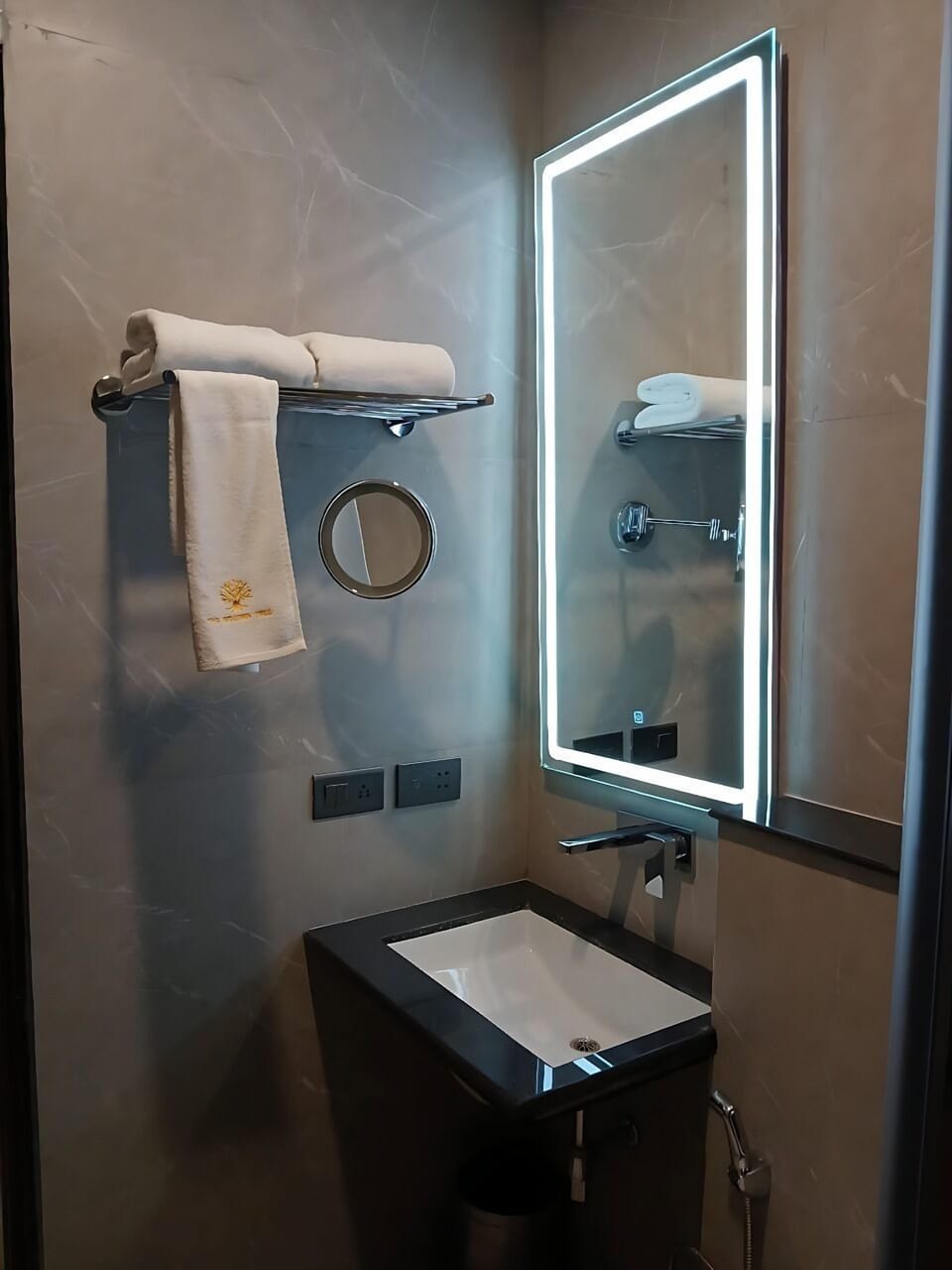 Luxury Studio Suite | Bathroom | Shower, hair dryer, towels, soap