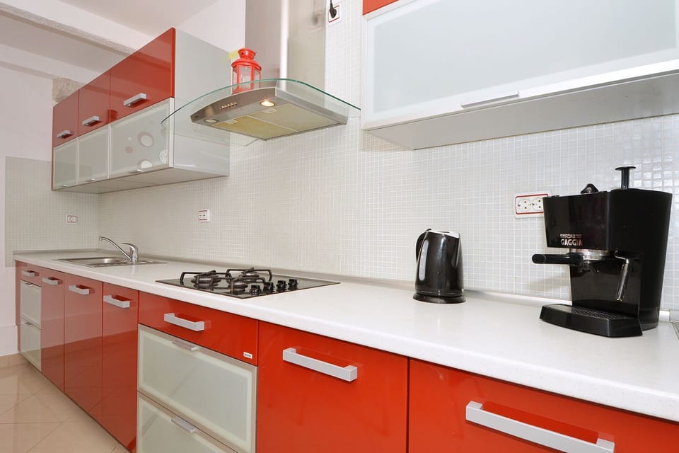 Apartment (A1) | Private kitchen | Fridge, oven, stovetop, dishwasher