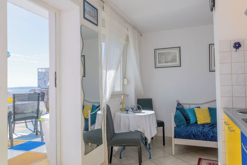 Apartment (A1) | Private kitchen | Espresso maker, fridge, microwave, stovetop