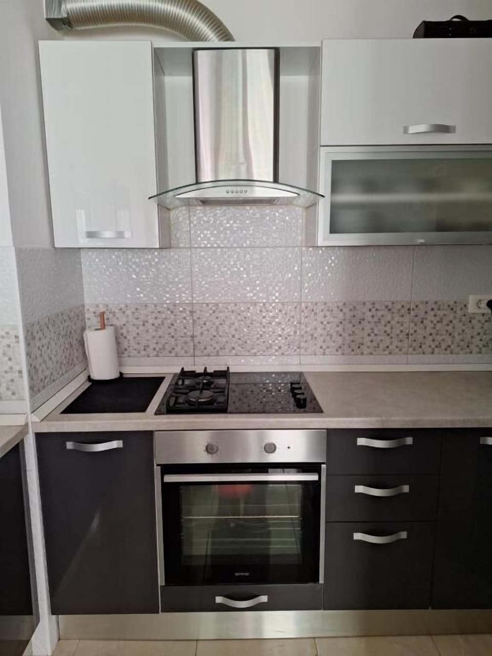 Apartment (A1) | Private kitchen | Fridge, microwave, oven, stovetop