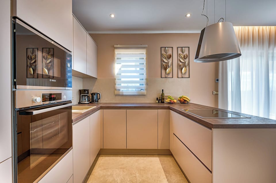 Villa | Private kitchen | Espresso maker, fridge, microwave, oven