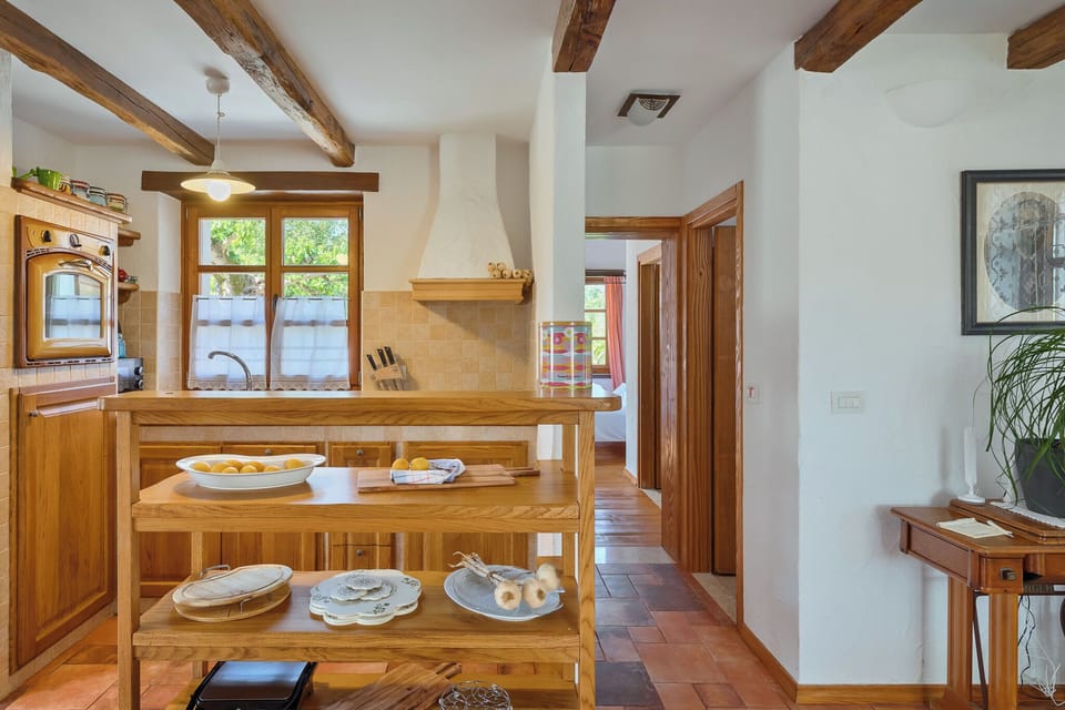 Villa | Private kitchen | Espresso maker, fridge, microwave, oven