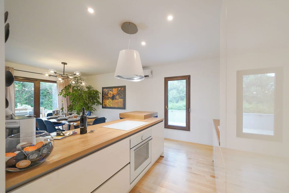 Villa | Private kitchen | Espresso maker, fridge, microwave, oven