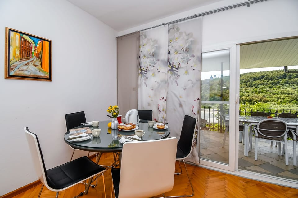 Villa | Private kitchen | Fridge, microwave, oven, stovetop