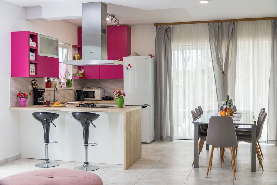 Villa | Private kitchen | Espresso maker, fridge, microwave, oven