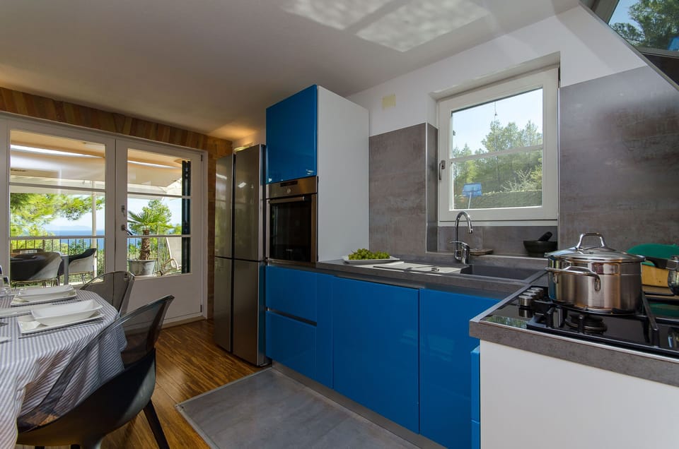 Villa | Private kitchen | Fridge, oven, stovetop, dishwasher