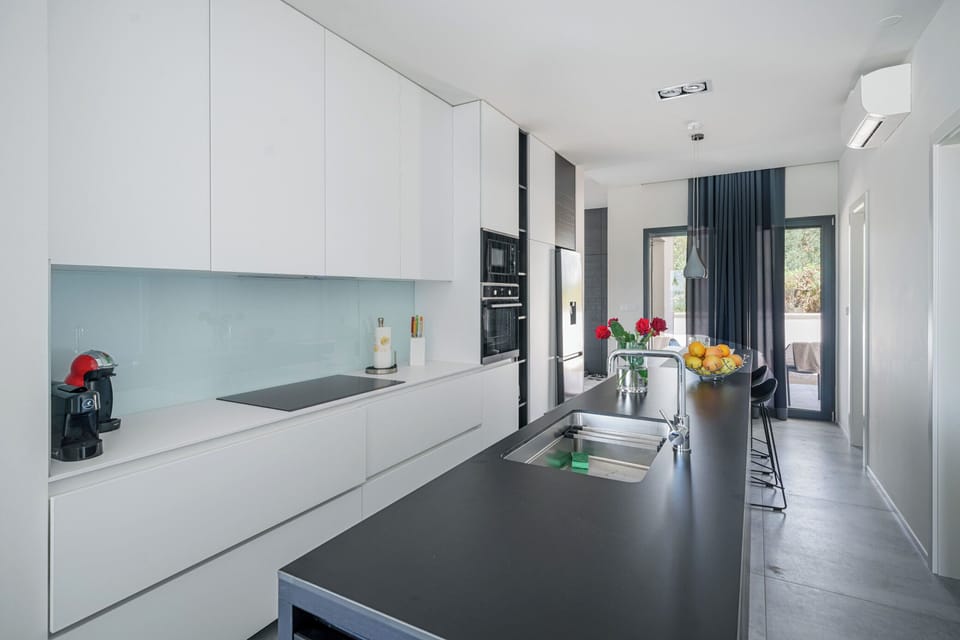 Villa | Private kitchen | Espresso maker, fridge, microwave, oven