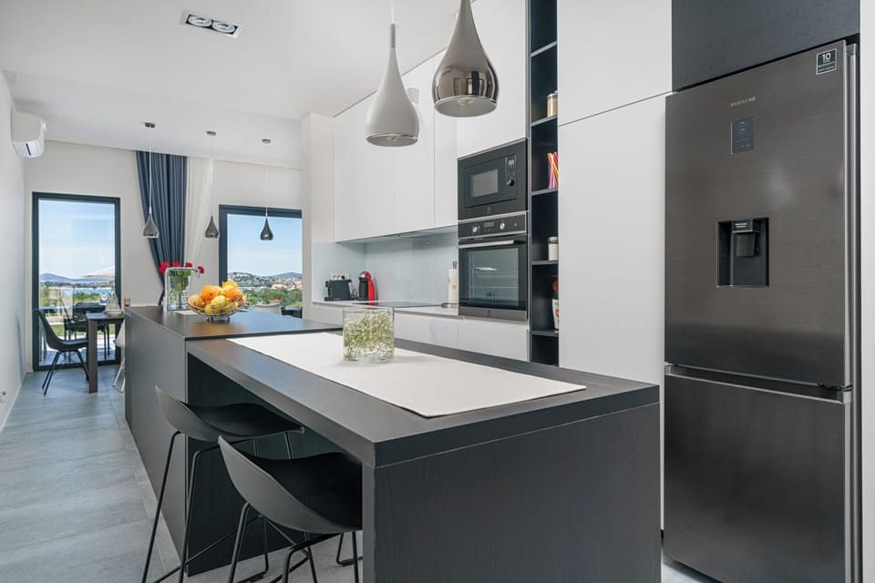 Villa | Private kitchen | Espresso maker, fridge, microwave, oven