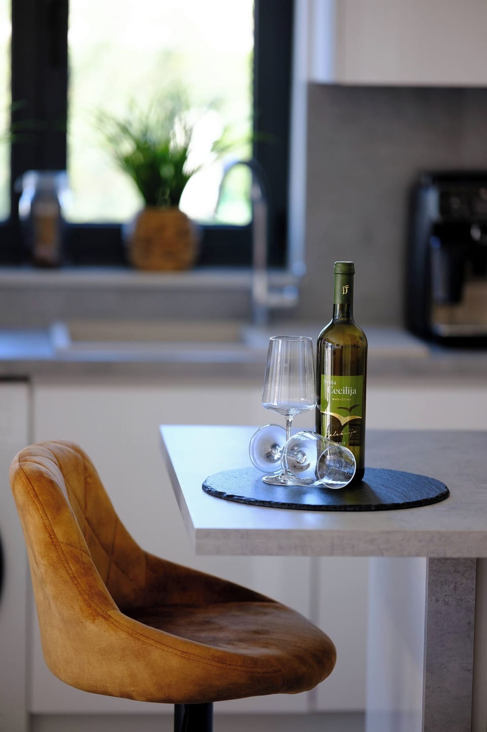 Villa | Private kitchen | Fridge, microwave, oven, stovetop