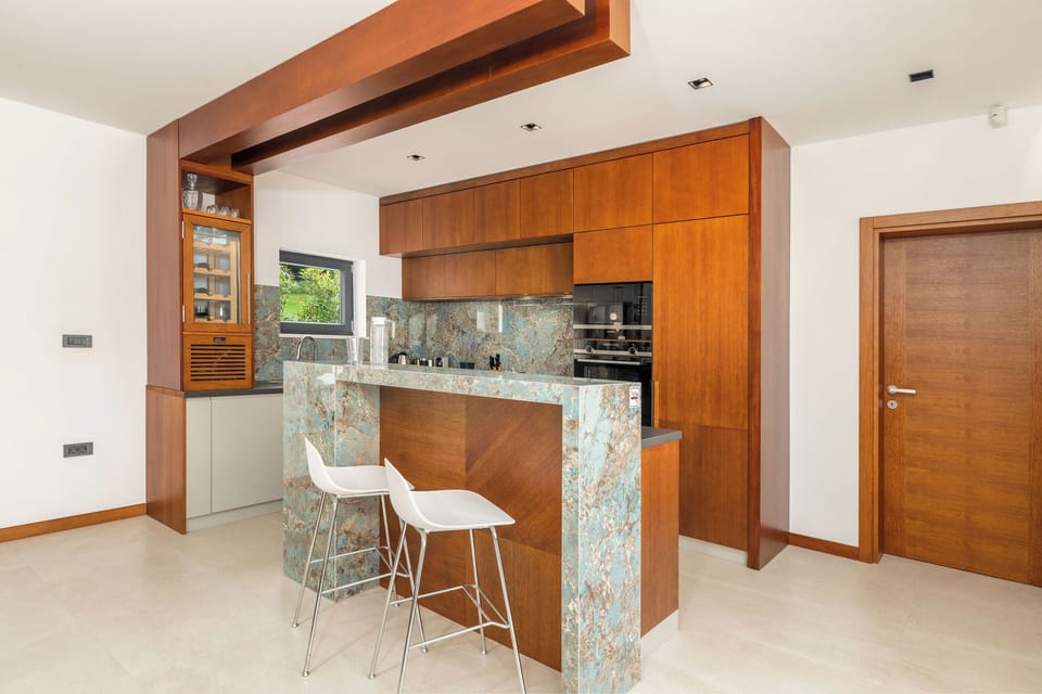 Villa | Private kitchen | Espresso maker, fridge, microwave, oven
