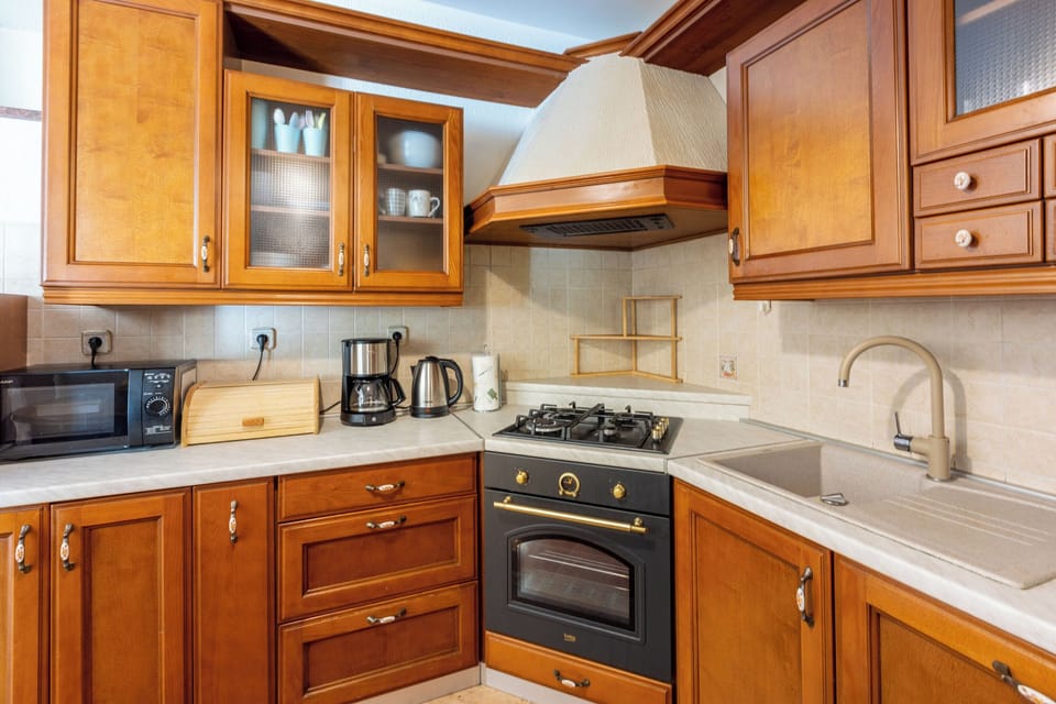 Villa | Private kitchen | Espresso maker, fridge, microwave, oven