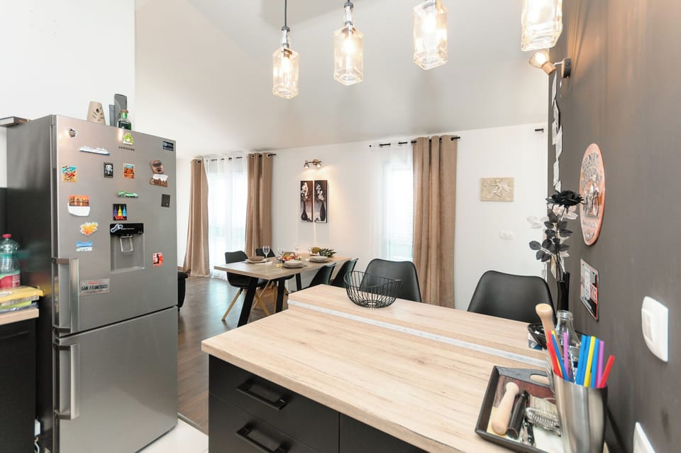 Villa | Private kitchen | Fridge, microwave, oven, stovetop