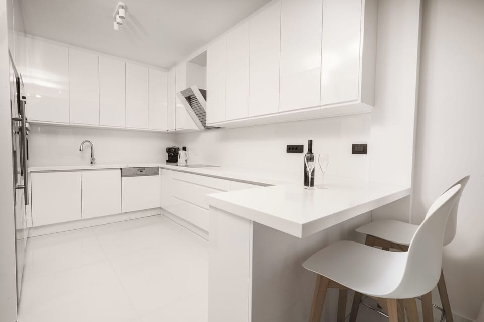 Villa | Private kitchen | Fridge, microwave, oven, stovetop