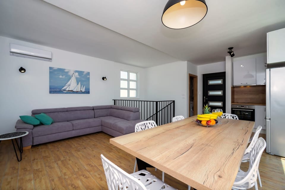 Villa | Private kitchen | Fridge, microwave, oven, stovetop