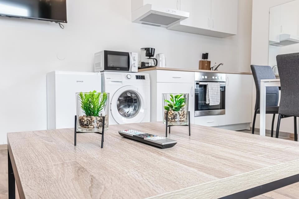 Basic Apartment | Private kitchen | Mini-fridge, microwave, oven, stovetop