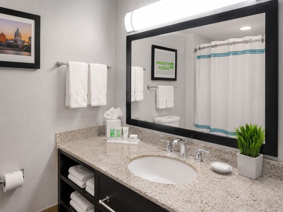 Free toiletries, hair dryer, towels