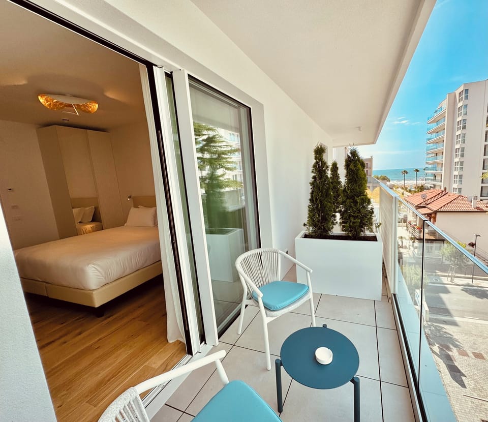 Deluxe Double or Twin Room, Non Smoking, Partial Sea View | Terrace/patio