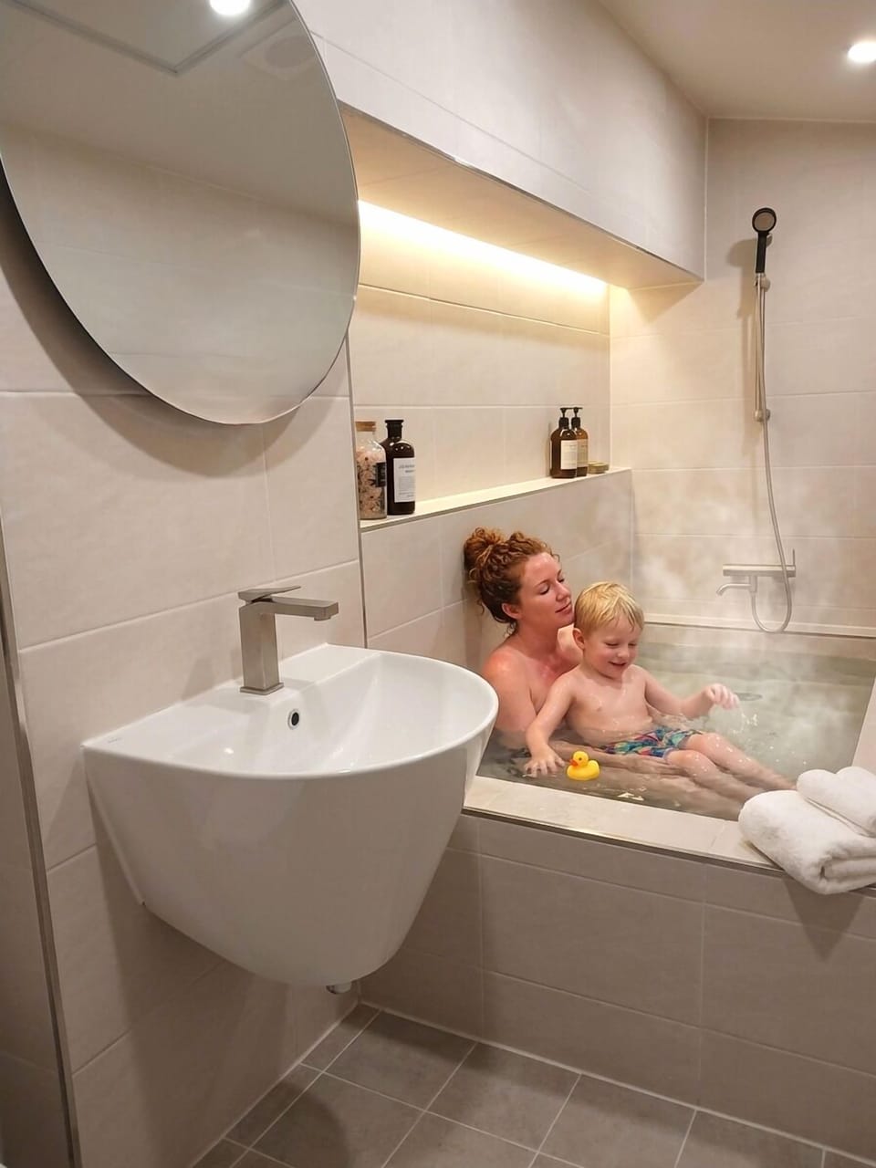 Bath Suite | Bathroom | Separate tub and shower, free toiletries, hair dryer, slippers