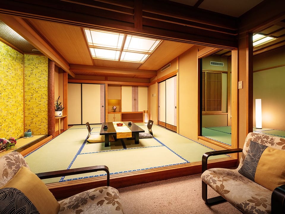 Japanese Traditional Room with Open-air Bath (24sqm)	 | Premium bedding, in-room safe, desk, iron/ironing board (on request)