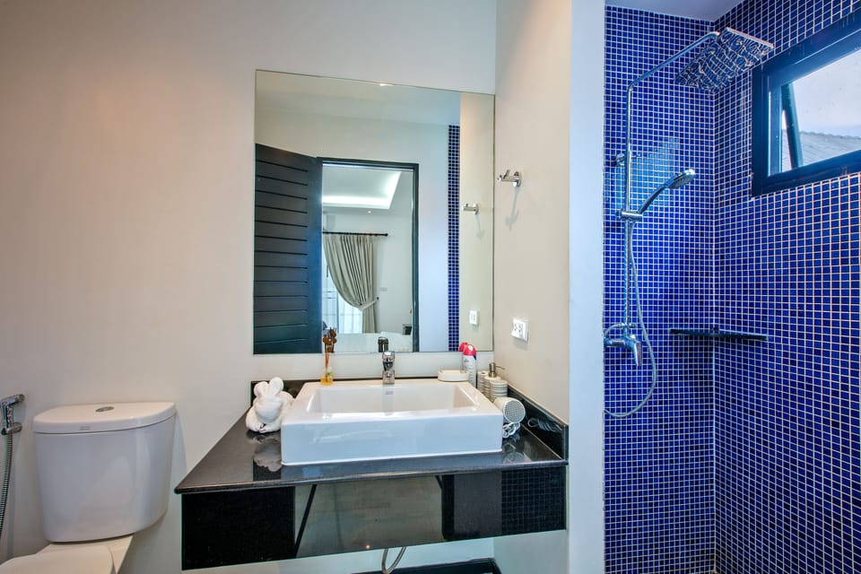 Villa, 3 Bedrooms, Private Pool | Bathroom | Free toiletries, hair dryer, bidet, towels