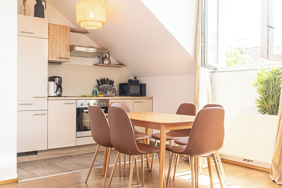 Basic Apartment | Private kitchen | Fridge, microwave, oven, stovetop