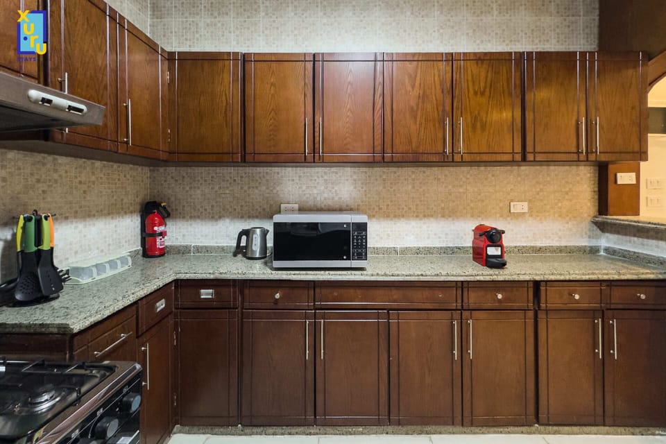Basic Apartment | Private kitchen | Fridge, microwave, oven, stovetop
