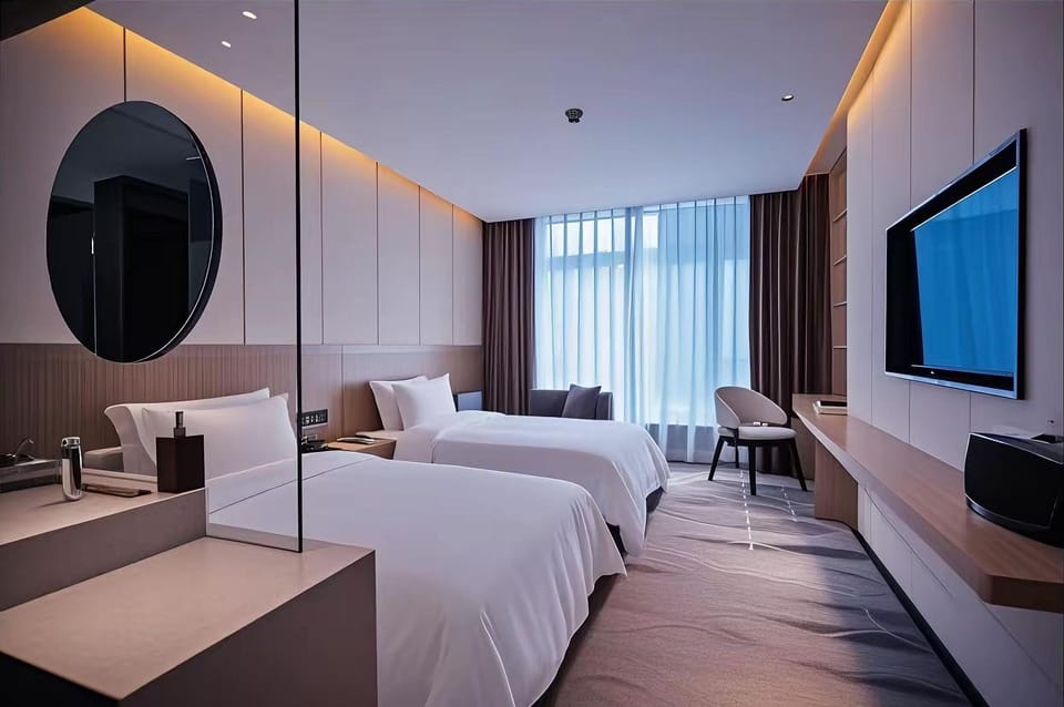 Business Twin Room, Multiple Beds, City View | Blackout drapes, iron/ironing board, free WiFi