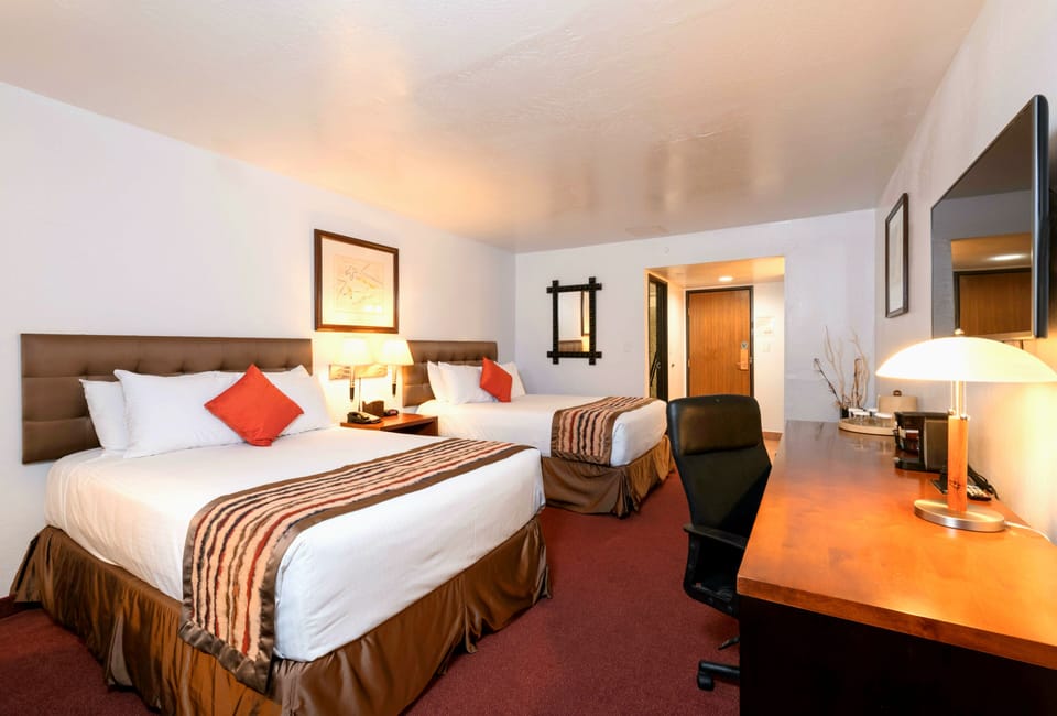 Deluxe Room, 2 Double Beds | Hypo-allergenic bedding available, blackout drapes, iron/ironing board
