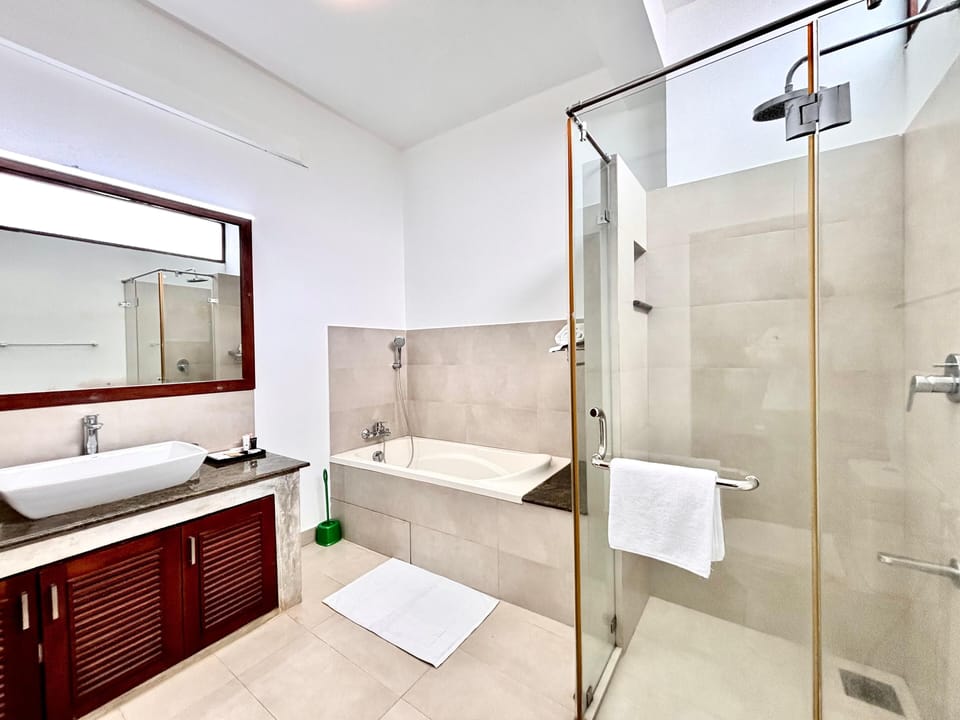 Deluxe Triple Room | Bathroom | Free toiletries, towels, soap, toilet paper