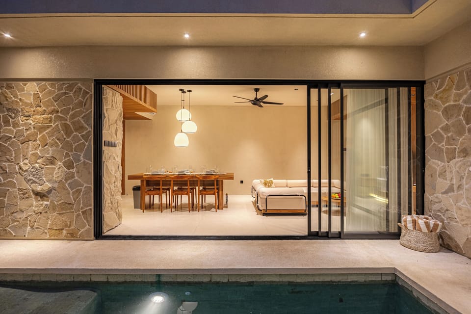 Design Villa, 3 Bedrooms, Private Pool | Living area | 45-inch flat-screen TV with digital channels
