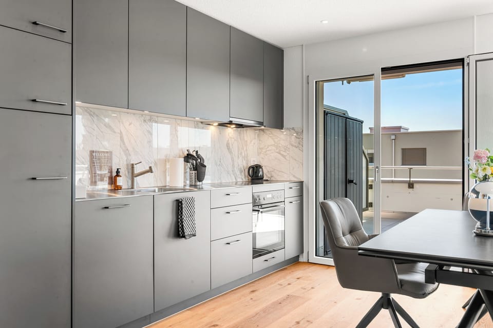 Apartment, Non Smoking, Balcony | Private kitchen